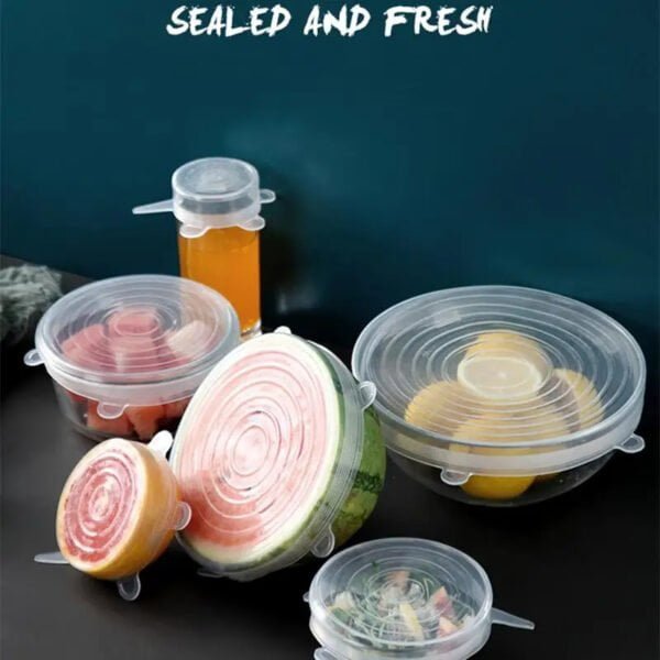 Couvercles alimentaires réutilisables en silicone