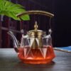 Théière en verre résistant à la chaleur 1L