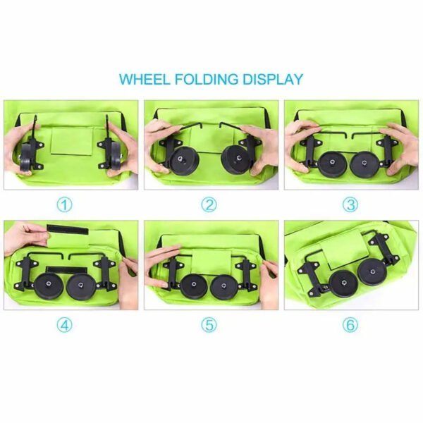 Chariot de Courses Pliable 2 en 1 avec Roues