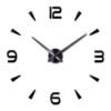Horloge Murale Autocollant 3D en Noir