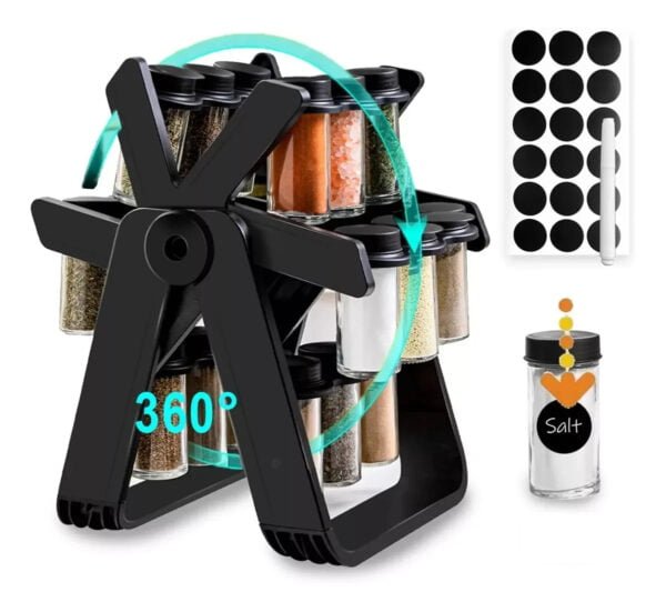 Présentoir à épices rotatif 360° 18 Pots