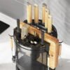 Porte ustensiles Support à couteaux rotatif multifonctionnel