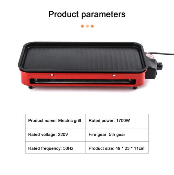 Grill électrique antiadhésive sans fumée