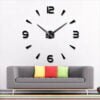 Horloge Murale Autocollant 3D en Noir