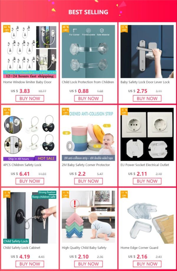 Serrure de sécurité autocollant pour enfants