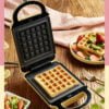 Gaufrier électrique antiadhésif 220V