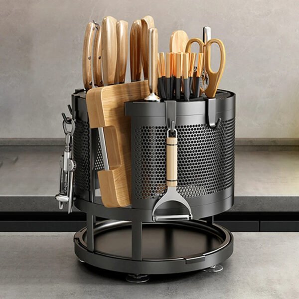 Porte ustensiles Support à couteaux rotatif multifonctionnel