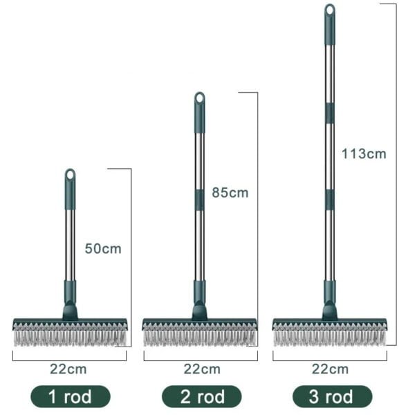 Brosse à récurer les sols 3 en 1 avec raclette
