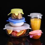 Couvercles alimentaires réutilisables en silicone