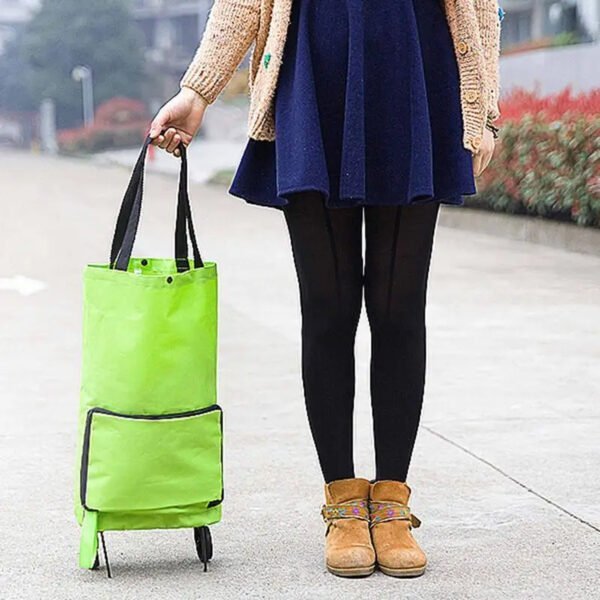 Chariot de Courses Pliable 2 en 1 avec Roues