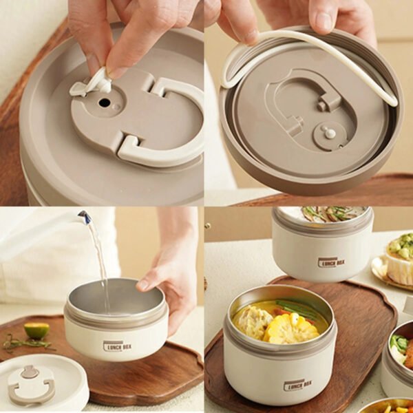 Lot de 3 récipients isothermes pour repas