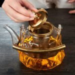 Théière en verre résistant à la chaleur 1L