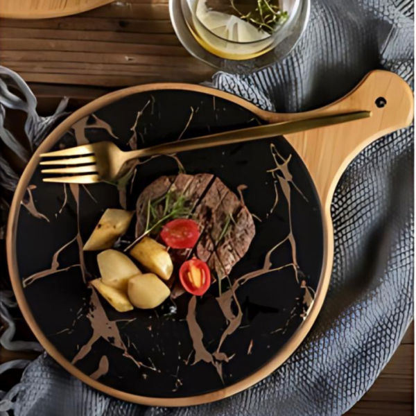 Plateau en marbre rond