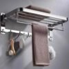 Porte-serviettes de salle de bain inox