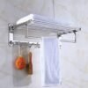 Porte-serviettes de salle de bain inox