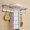 Porte-serviettes de salle de bain inox