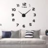 Horloge Murale Autocollant 3D en Noir