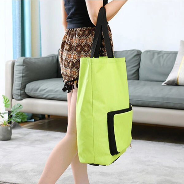 Chariot de Courses Pliable 2 en 1 avec Roues