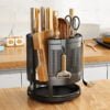 Porte ustensiles Support à couteaux rotatif multifonctionnel